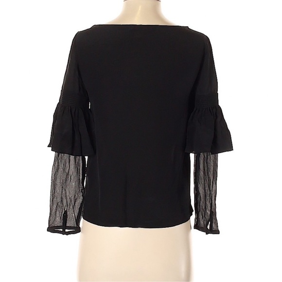 Club Monaco silk semi sheer, long sleeves Blouse size Small - Picture 10 of 11